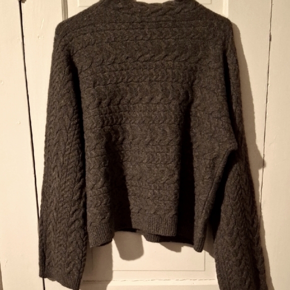Lands' End Gray Crew Neck Sweater Cozy Knit - Picture 3 of 4